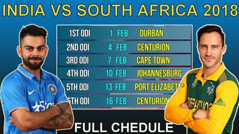India vs South Africa 3rd ODI Live Stream 2018