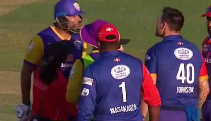 Yousuf Pathan, Mitchell Johnson engage in Fight during LLC 2022 – [Video]